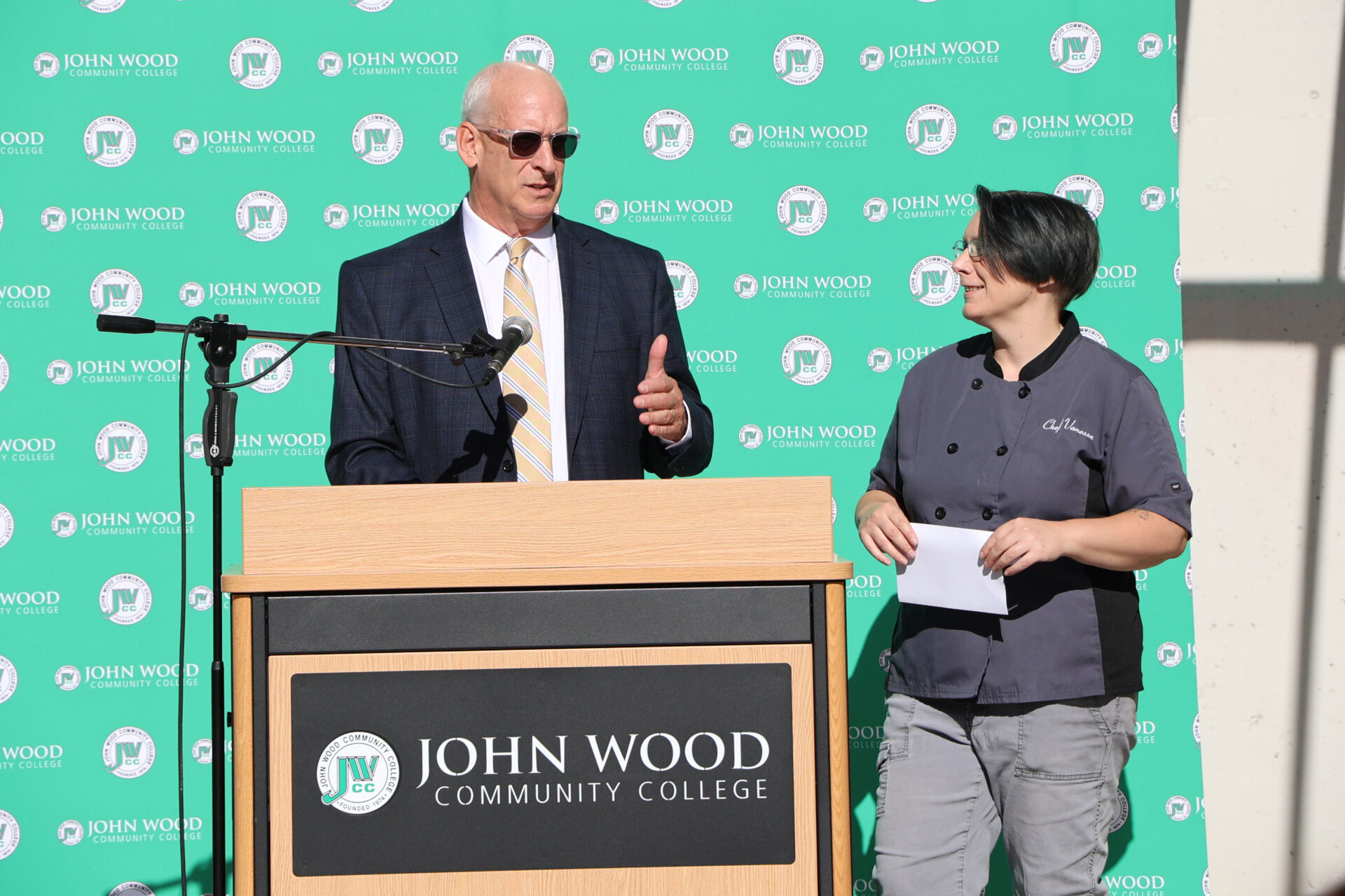 JWCC hospitality and culinary management faculty Hal Axelrod and Vanessa Hall.