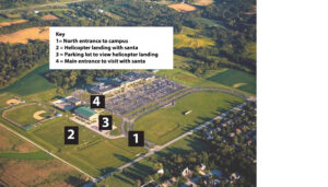 Map of JWCC for Santa visit to Student Activity Center